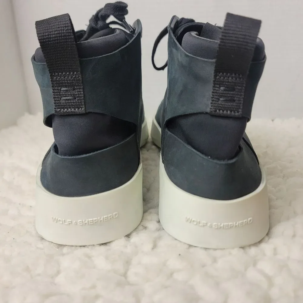Wolf & Shepherd Cruise High Top Sneakers Mens 11 Navy Nubuck Leather Minilalist